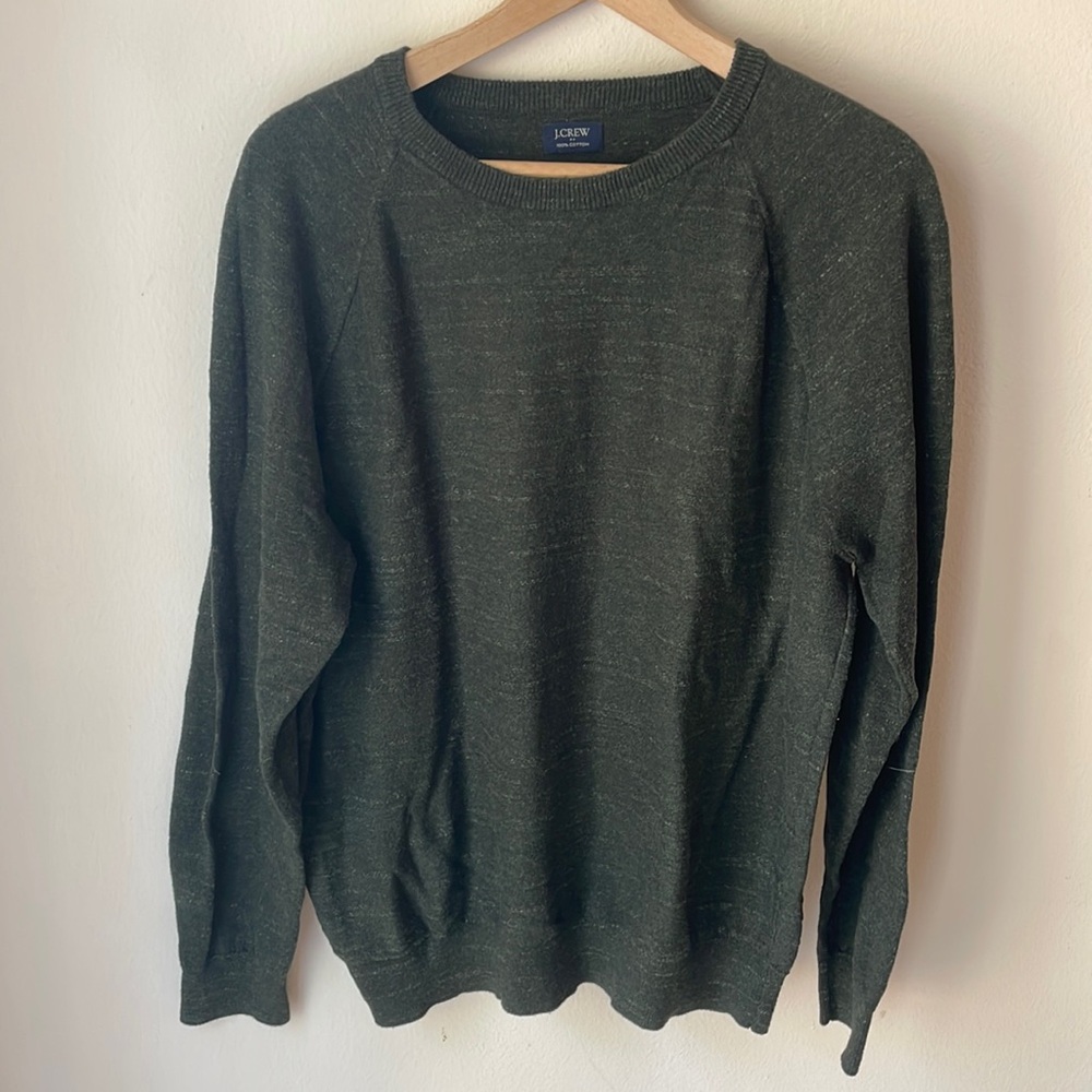 J. Crew Olive green 100% cotton sweater